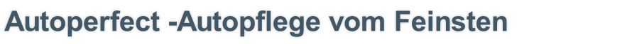 Autoperfect -Autopflege vom Feinsten
